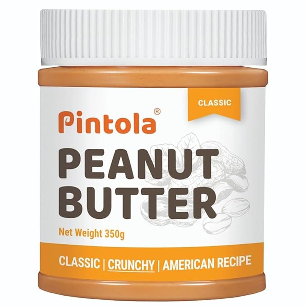 Original Classic Peanut Butter Crunchy 350g - with High Protein 26g & 7.2g Fiber, Premium Roasted Nuts, Gluten Free, Zero Trans Fat, with MUFA Good Fats, Vit E & B3, Dairy Free