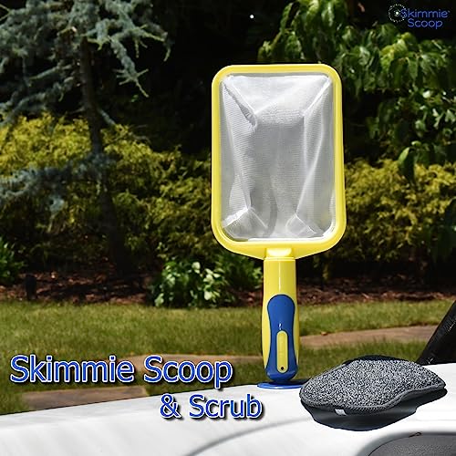 The Skimmie Scoop – Escumadeira portátil patenteada com rede de malha fina para spa, banheira de hid