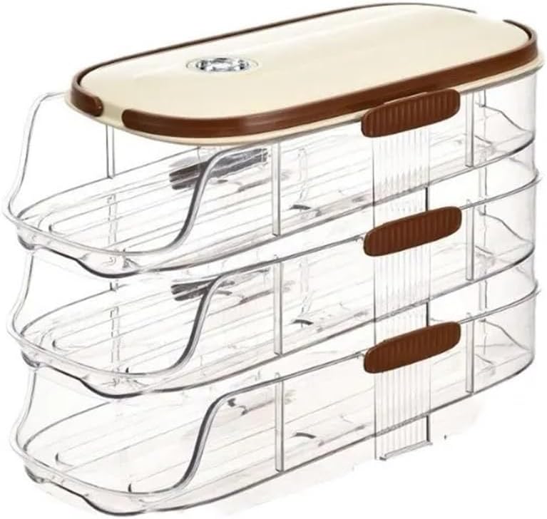 Generic Compatible For Multi-Layer Automatic Rolling Egg Storage Box - Kitchen Egg Rack Tray For Refrigerator With Timer Function(A-1)