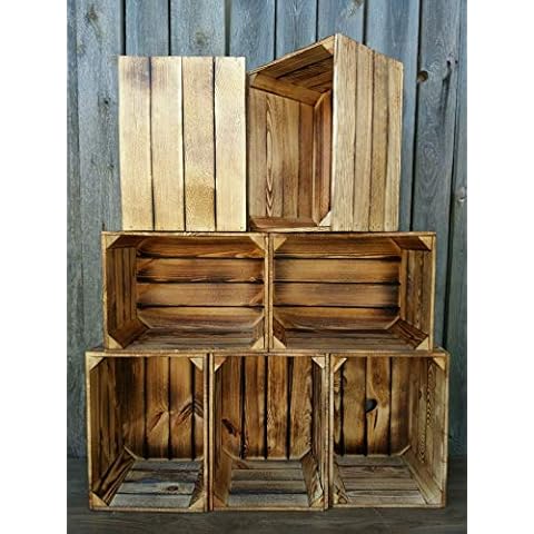 Amazing Rustic Wooden Crates with Burnt Finish Cover