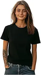 Camiseta Básica Feminina Lisa 100% Algodão Premium Confort