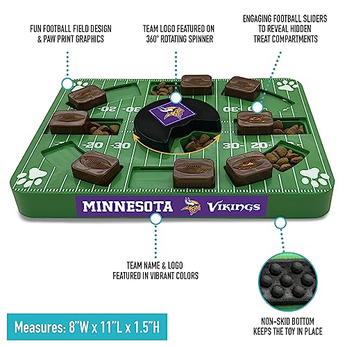 Image of Pets First NFL Minnesota Vikings Puzzle Toy for Dogs, Slow Feeder Board for Pets, Interactive Doggie Treat Toy