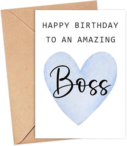 Tarjeta de feliz cumpleaños para un jefe increíble, bonita tarjeta de cumpleaños para jefe, tarjeta de felicitación, increíble tarjeta de jefe,