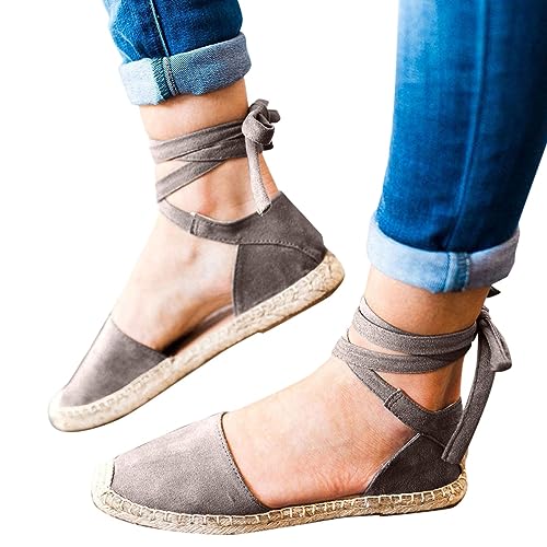 Sandalias planas con cordones ajustables y diseño casual para mujer 4