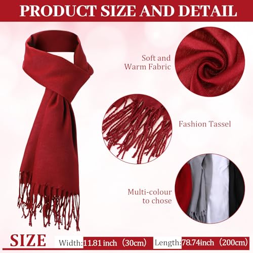 12 Pcs Winter Warmer Set Including Knit Beanie Hat Long Scarf Touch Screen Gloves for Men Women3