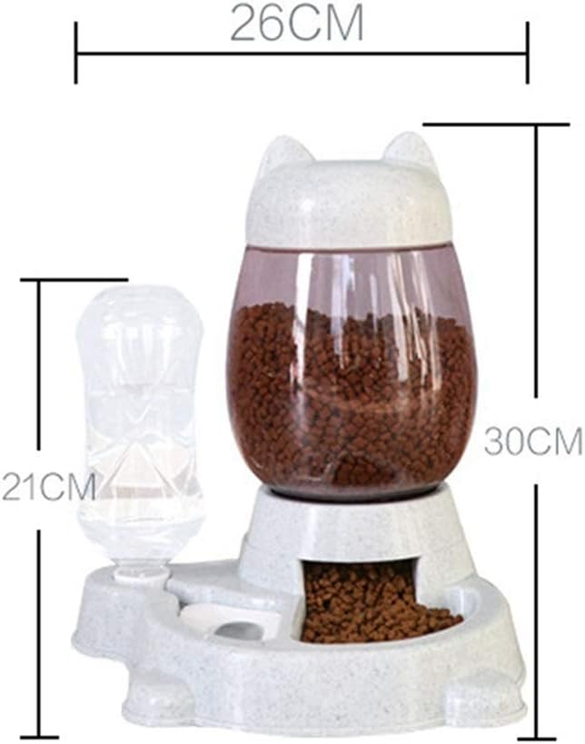 Pets Automatic Water Feeder for Cat Dog Drinking Bowl Pet Food Dispenser Bottle Practical Cats and Feeding Tool Mascotas Dogs (Color : Pink) (Gray)