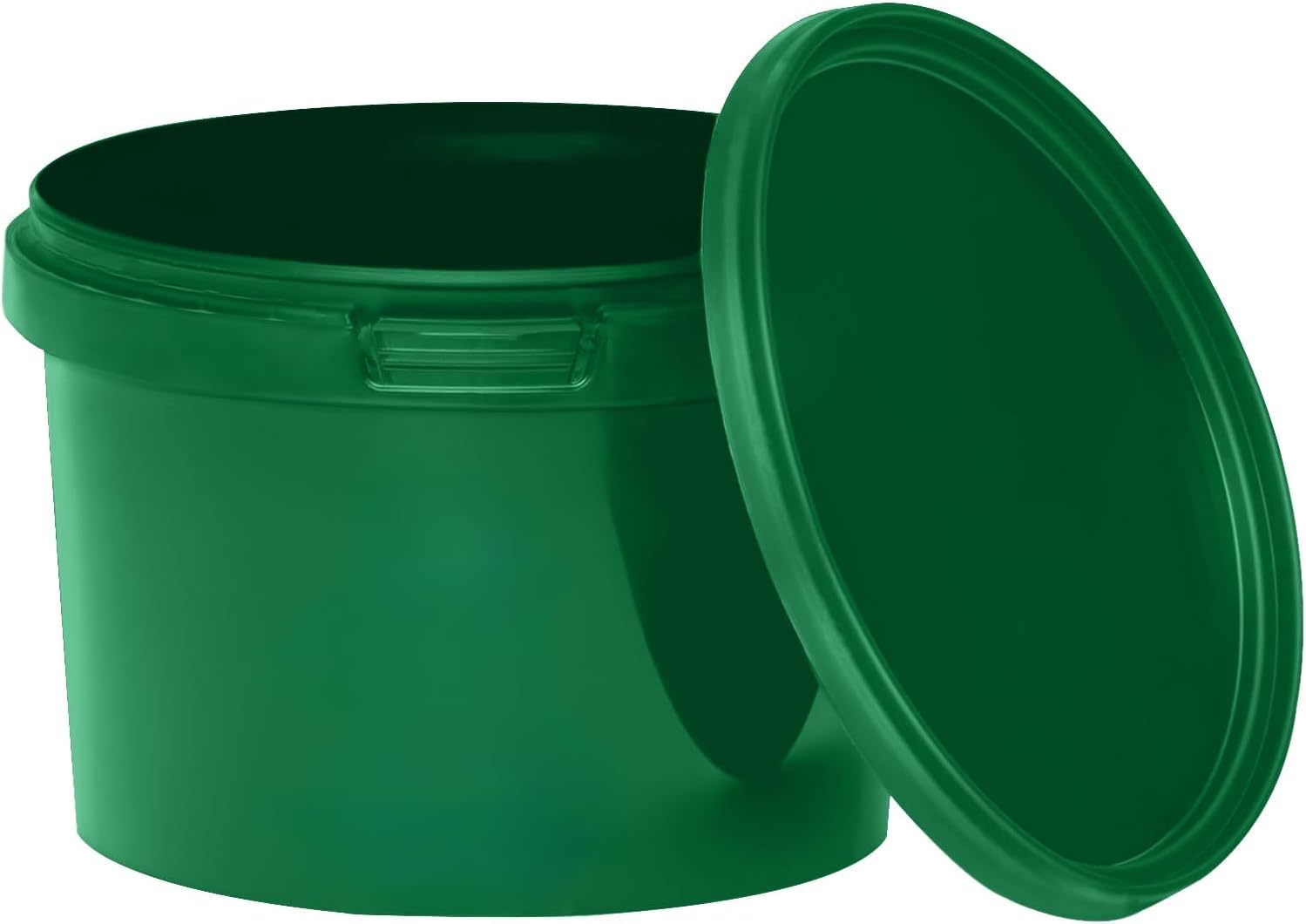 Benbow Green Bucket With Lid, 0.5 L, 1 X 0.5 Litres, Food-Safe, Stable, Airtight, Leak-Proof, Odourless, Plastic Storage Container, Empty
