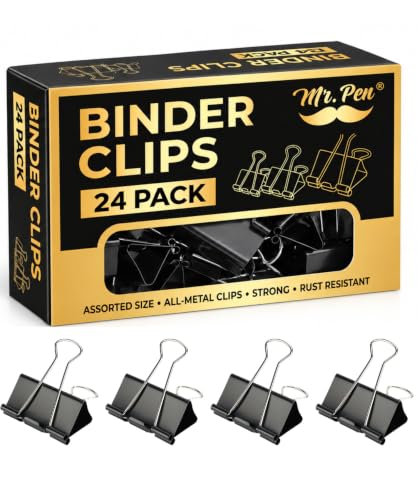 Mr. Pen- Metal Binder Clips, 24 pcs, 2 Inches, Extra Large Size
