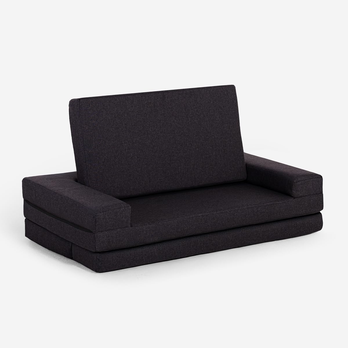 Produce Shop Sofá Cama de 2 plazas Modular Plegable Compacto de Tela Miranda - Negro