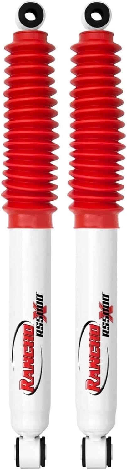 Pair of Rancho RS5000X Series Rear Shocks fits 1999 2004 F250 Super Duty 4WD with 4" Lift | Improves Handling & Performance | Built to Last | Includes TrendsAuto Decal
