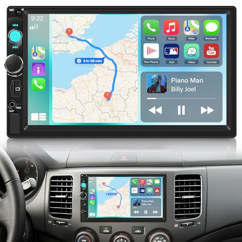 Autoradio intelligente da 7 pollici con connettività completa: questa autoradio a 2 din offre il Bluetooth senza interruzioni per le chiamate in vivavoce e lo streaming audio wireless, mantenendo le funzioni di controllo del volante. L'autoradio 2 din include porte di ricarica rapida USB per mantenere i vostri dispositivi alimentati in movimento
