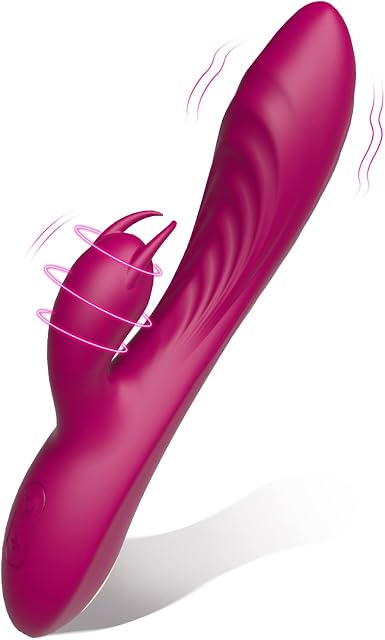 G Spot Rabbit Vibrator with Bunny Ears, Adults Sex Toys for Clitoris G-spot Stimulation Waterproof Dildo Vibrator with 12 Powerful Vibrations Dual Motor Stimulator for Women or Couple