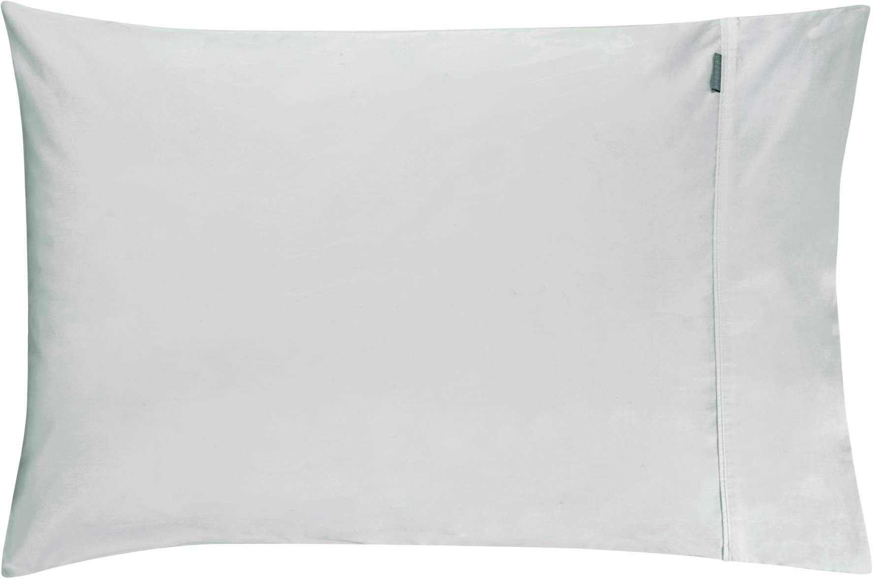 500 Thread count Cotton Sateen Silver Standard Pair Pillowcases 50x75cm, 2-Piece