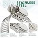 OURU 24PCS Hose Clamps Stainless Steel Adjustable 1/2