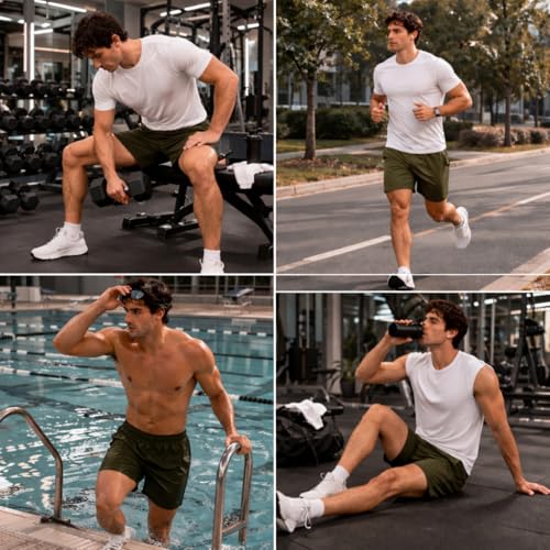 Image of Swimming Shorts for Men | Swimming Trunks for Men | Swim Shorts - Swimwear Quick Dry, Stretchable Fit, Adjustable Waist - Lightweight, Easy Movement, Ready to Use Anytime