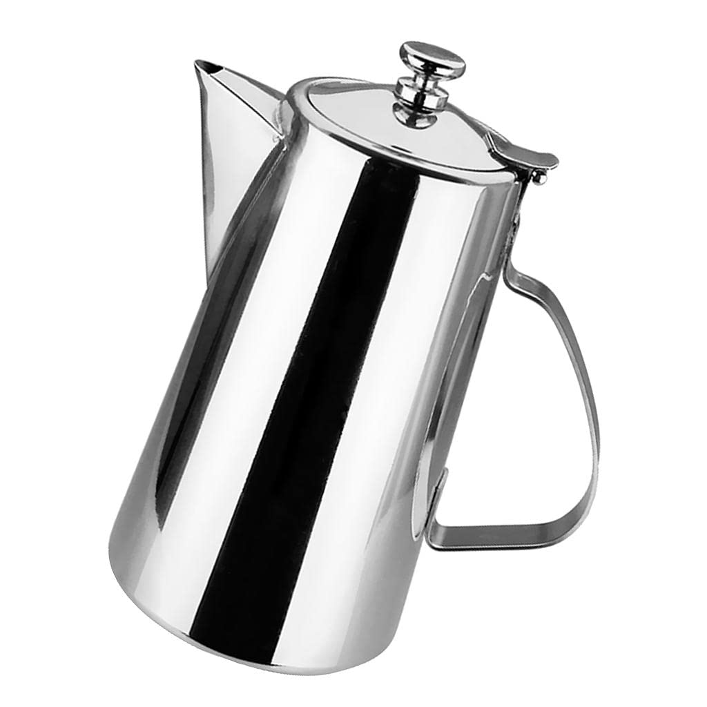 Edelstahl-Teekanne mit Deckel for Wasser, Tee, Limonade, Milchaufbewahrung, 2 l