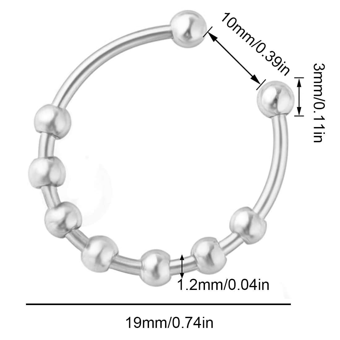 3 Piezas Anillo Antiestres Anxiety Ring Ajustables Fidget Ring Anillo Ansiedad De Manera Unisex Ligero Clásico Anillos Abiertos Anillos De Nudillos Ansiedad