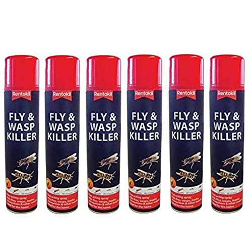 Rentokil Fast Acting PSF126 Fly,Wasp & Mosquito Killer Aerosol 6 x 300ml. The Professionals Choice.