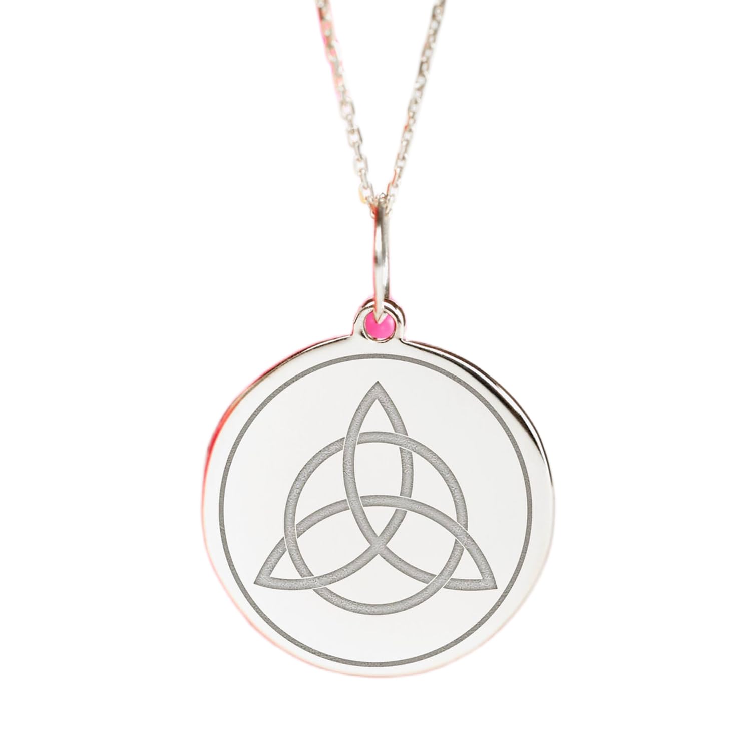 Collier Triquetra argent anti-allergique pendentif robuste avec chaîne solide