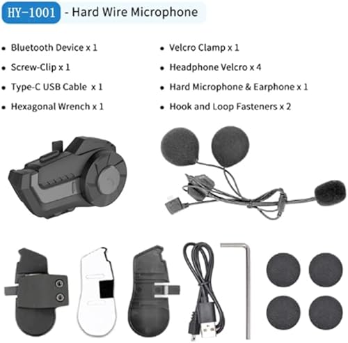 Cepkquis Motorcycle Bluetooth Helmet Intercom 800M 2 Riders Headset Communication System For Ski/Atv/Dirt Motorbike Ip 65 Waterproof(1 Pack) #TOP7