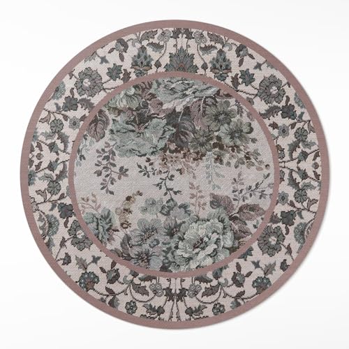 Tapis vinyle durable fleurs sur tissu au design élégant pour maison chic