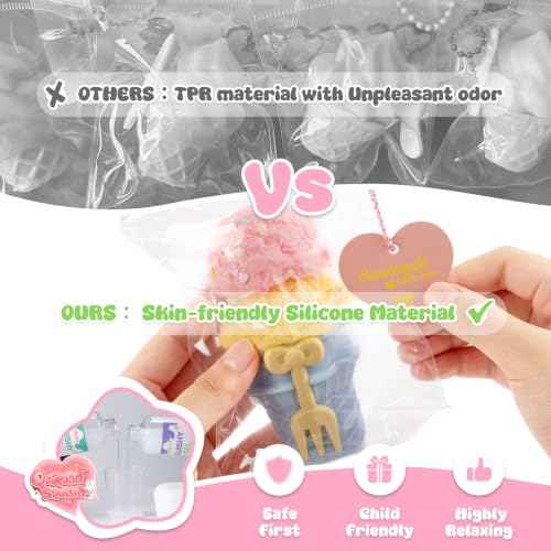 Image of Handmade taba ice Cream Squishy - Ultra-Soft Food-Grade Silicone Squeeze Kids Toys& Adults, Perfect Fidget Toys for Stress Relief, Sensory Play, and Kids Party Favors