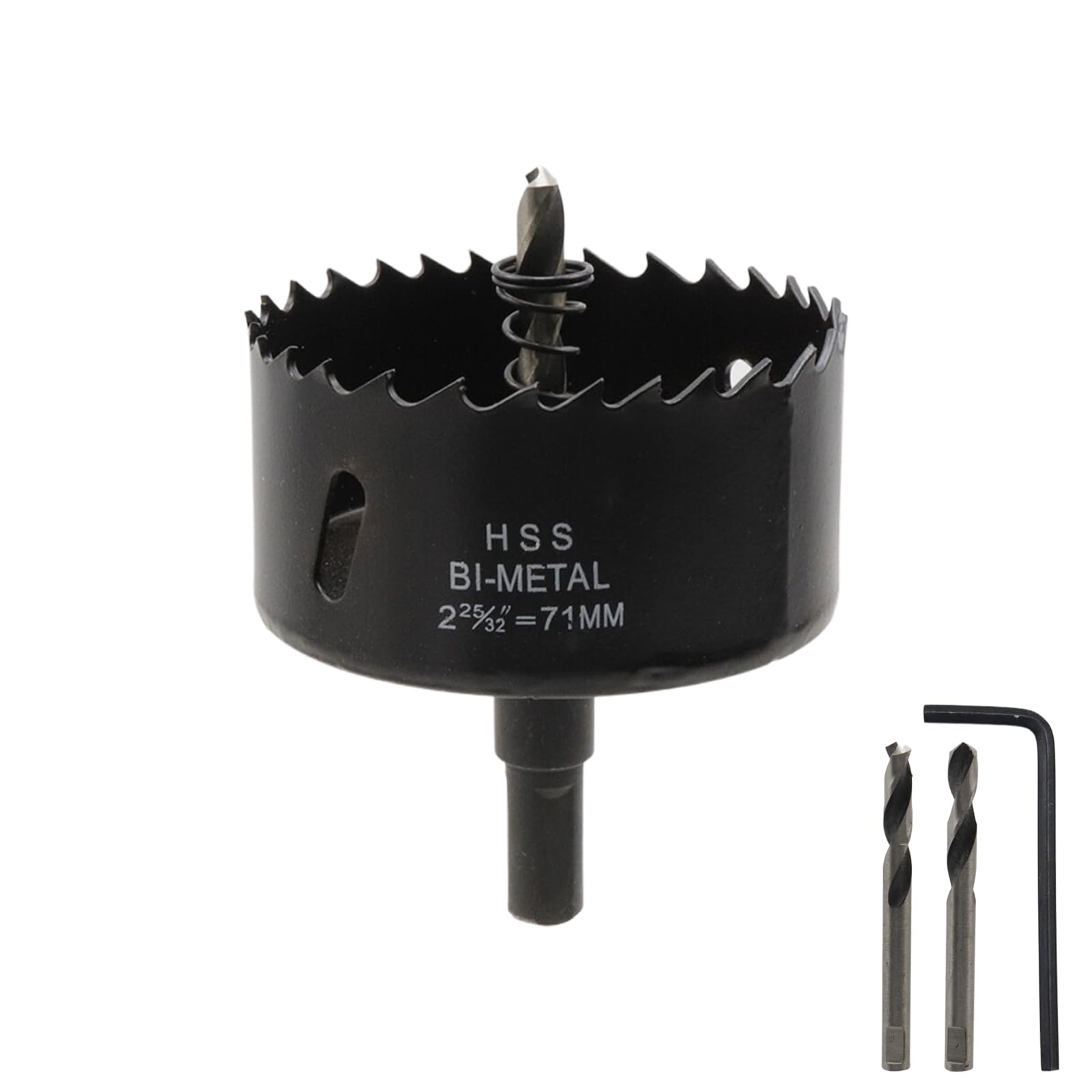 2-52/32"/71mm Dia Hole Saw Bi-Metal Hole Cutter for Cutting Thin Metal Plastic and Drywall