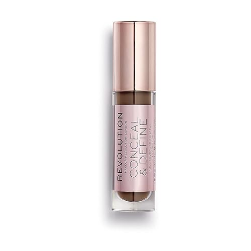 Makeup Revolution Corrector para ocultar y definir, cobertura completa y acabado mate, C18 para tonos de piel oscurosprofundos, vegano y libre de