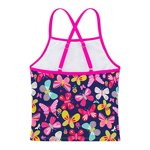 Image of Girls Tankini Swimsuit Two Piece Bathing Suit with Adjustable Strap 3-13 Years