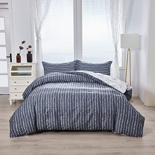 Oaite Duvet Cover Set,100% Cotton Comforter Cover With Floral Pattern Duvet Cover Set,Soft Bedding Set Includes With 3 Piece (2 Pillow Shams,1 Duvet Cover) #TOP1