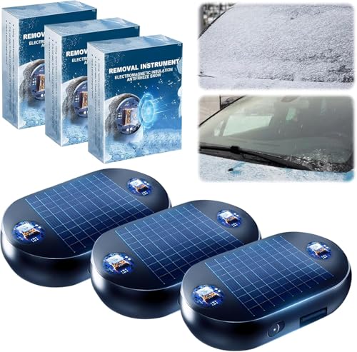 ZITNODO 3-Pack Anti-Freeze Electromagnetic Car Snow Removal Device, Car Interference Antifreeze Instrument for Winter Commute Ice Frost Removal on Cars