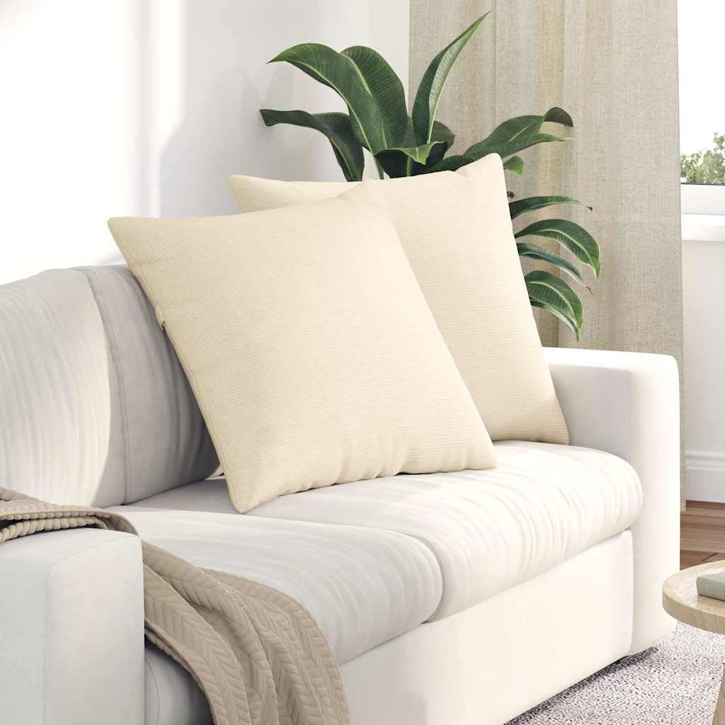 Weiche Cordkissen für Sofa 2 Stück mit samtiger Textur und modernem Design als Elegante Sofakissen und plüschige Wohnkissen