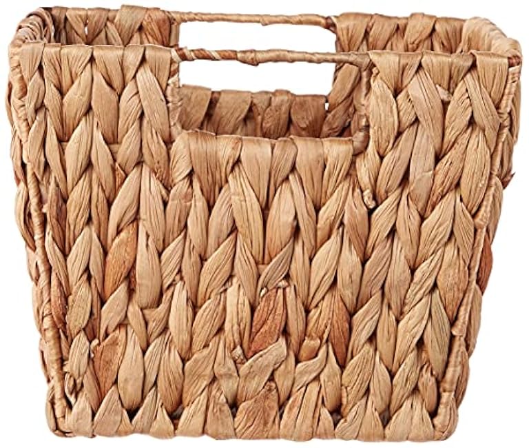 Trademark Innovations Hyacinth Storage Basket with Handles, Rectangular (Set of 4, 11.5)