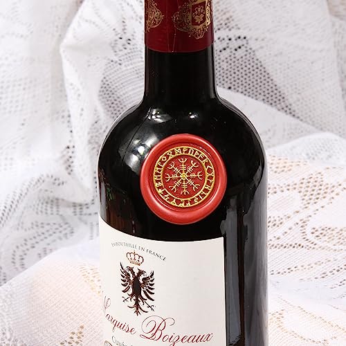 Wikinger Runen Siegelwachsstempel Norse Runen Ältere Futhark Siegelstempel Kreis Talisman Keltischer Knoten Wachssiegel Stempel Wikinger Schablone Keltische Messingmuster