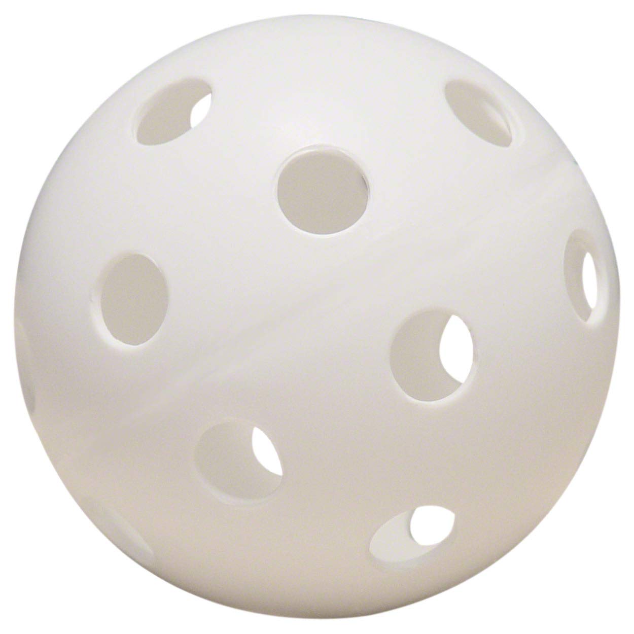 Sport-Tec Kunststoff Baseball Übungsball, Scoopball Fangspiel, Fangballspiel, Lochball für Floorball und Unihockey, Durchmesser 9 cm