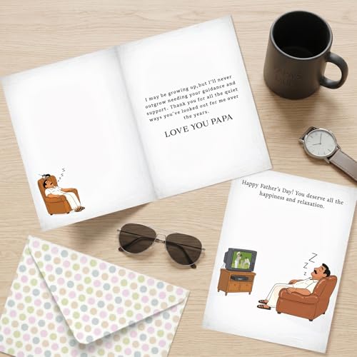 Image of Party Propz Fathers Day Greeting Card - 1 Pc Love You Papa Card with Envelope for Dad, Fathers Day Gift, Best Papa Gifts (Cardstock)