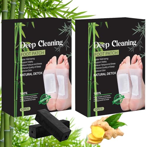 KAIOWPEIC Detox Foot Patches, 2 Pieces of Detox Patches for Weight Loss, Deeply Cleanses Foot Toxins Relieves Body Stress Improves Sleep Quality and Enhances Blood Circulation