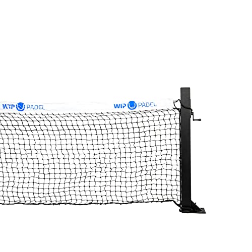 Wip Padel - Rete da Padel Regolamentare 100% Made in Italy, Rete Professionale a Maglia Quadrata Annodata (Branded)