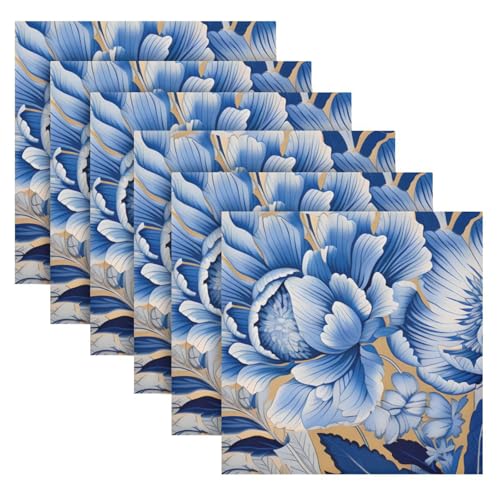 Servilletas de tela multicolor 20x20 in pack x6 miniatura 2