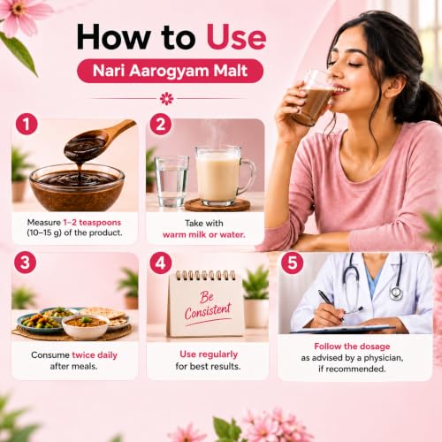 Image of Ayumcure Nari Aarogyam Malt 200g | White Discharge (Leukorrhea) & PCOS Relief | Balances Hormones, Regulates Periods, Eases Cramps | Boosts Women's Energy & Vitality | 100% Ayurvedic