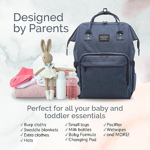 Kiddycare Diaper Bag Backpack + Adjustable Shoulder Straps - Highly Pocketed Diaper Backpack, Baby Bag, Baby Diaper Bag, Pañaleras Para Bebe, Diaper Bags For Baby Girl & Baby Boy, Backpack Diaper Bags #TOP4