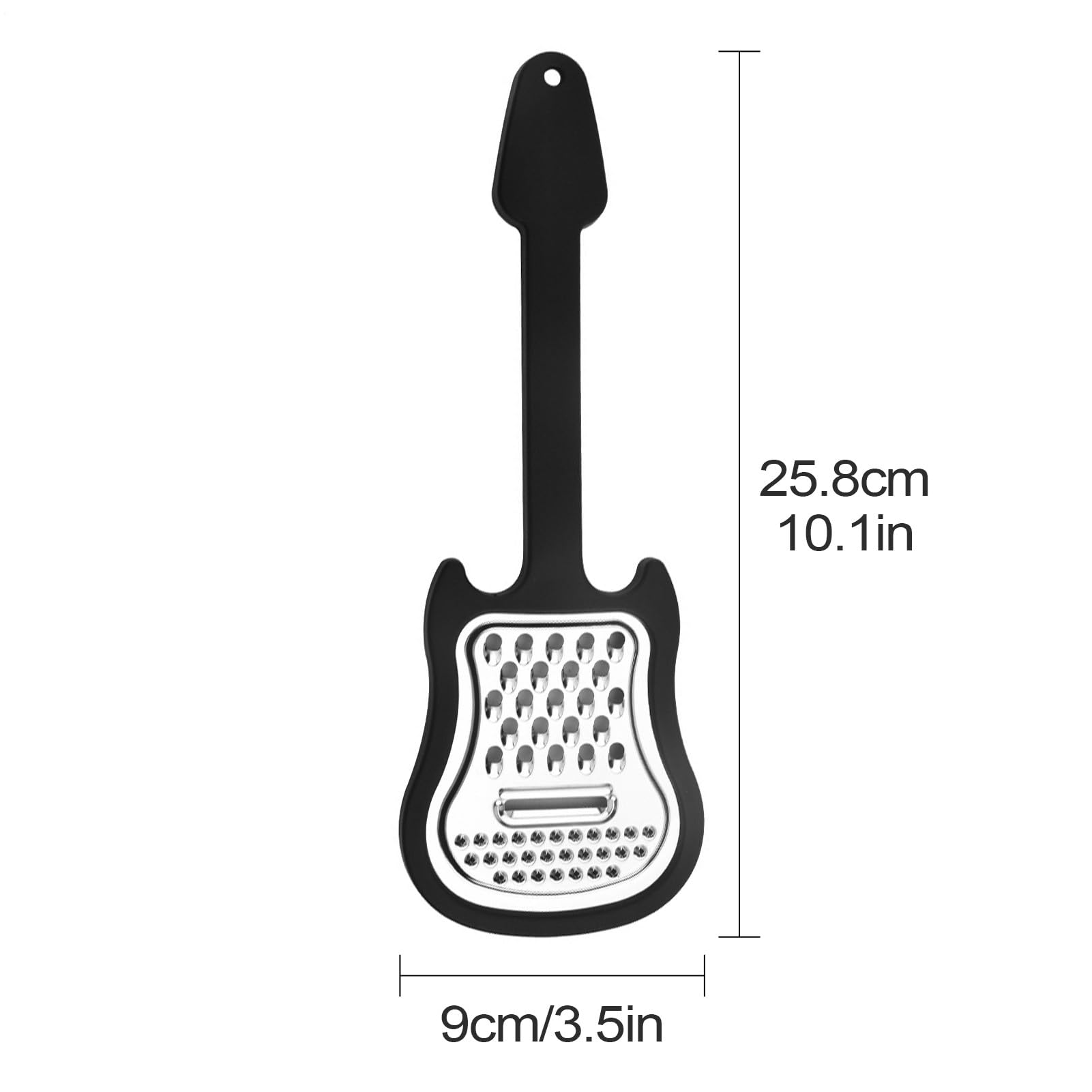 2 Pieces Handheld Cheese Grater Stainless Steel Shredder With Handle Fruit Pulp Crusher Guitar Shaped Kitchen Slicer Grater For Cheese Vegetables Fruit Salad