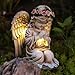 Choies Solar Angel Garden Statue Outdoor Decor,Praying Angel Sculpture for Outside,Home,Patio,Yard,Cemetery,Perfect Birthday or Valentines Day Gifts for Women,Mom