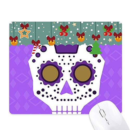 Tapis de souris en caoutchouc fleur tête de mort yeux violets tapis de bureau antidérapant