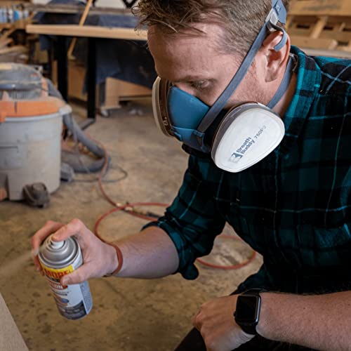 Breath Buddy Respirator Mask Kit (Plus Safety Glasses) | Reusable Professional Breathing Protection Against Dust, Pollen, Pesticides, And Organic Vapors | Includes Pair Of Cartridges & Filters #TOP4