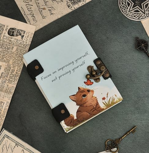 Image of Handmade ?Never Hide Your Wings? Diary with Lock | 7x5 Inch Artistic Butterfly Journal | Eco-Friendly Recycled Paper Notebook for Writing, Sketching & Gifting