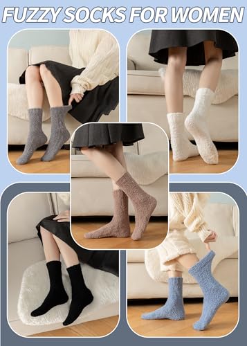 Warm & Cozy Gifts for Women, Fluffy Fuzzy Sock, Plush Sleeping Slipper Socks - Soft Warm Fabric