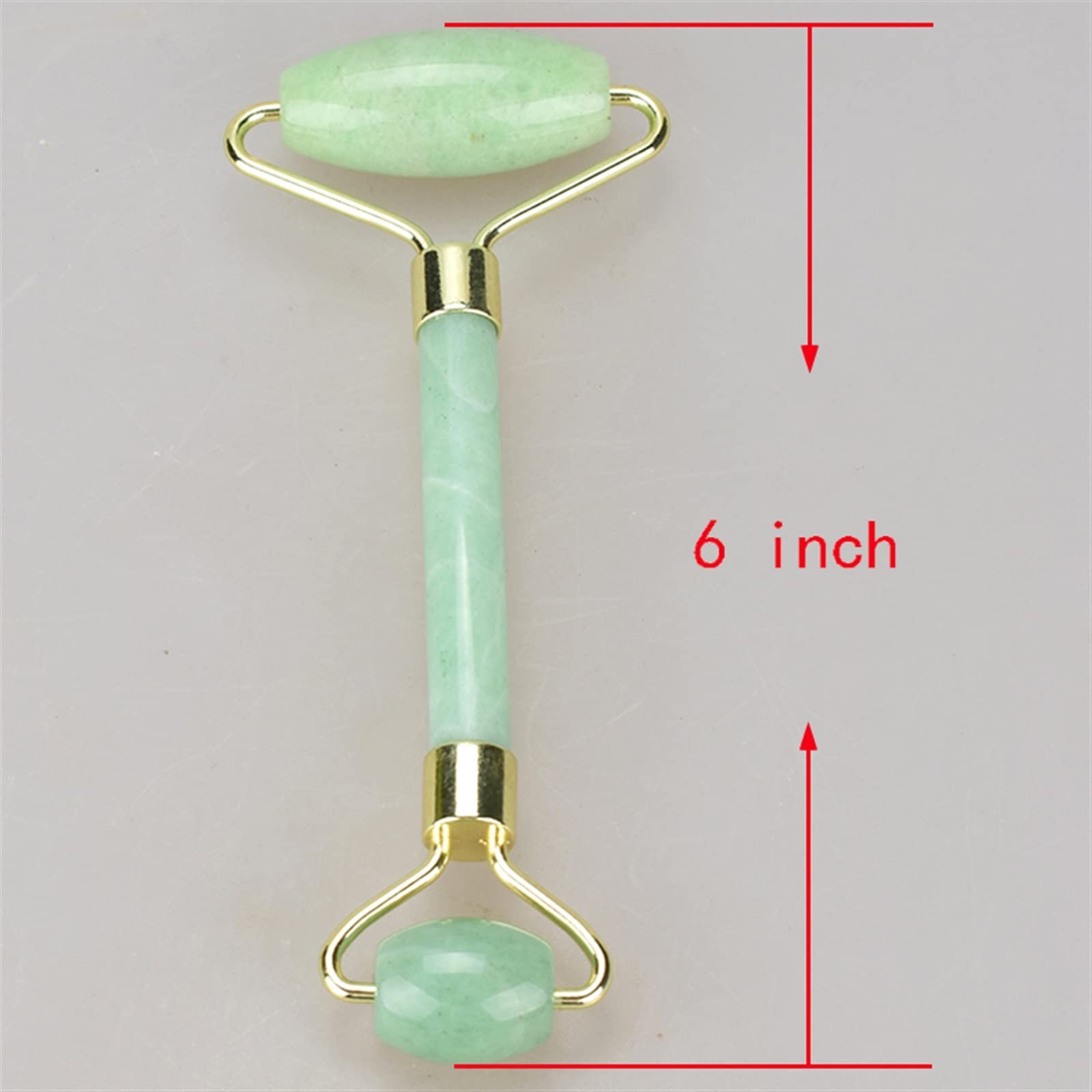 BAWHO Double Head Jade Rollers for Face Green Jade Massage Roller Cellulite Wrinkle 1Pcs
