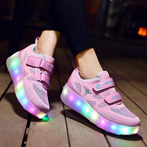 Nsasy Kids Roller Shoes Boy Girl Sneakers with Wheels Become Sport Sneaker with Led for Christmas Birthday Children Show Gift - Image 8