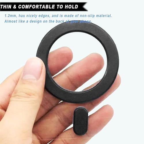 Miniatura 2 de Paquete de 2 anillos adaptadores magnéticos, adhesivos magnéticos universales compatibles con accesorios Magsafe y carga inalámbrica para iPhone